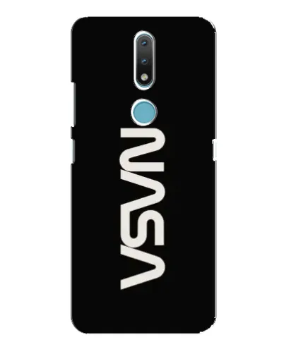 Чехол для Nokia 2.4 с картинкой «NASA — вертикальный логотип»