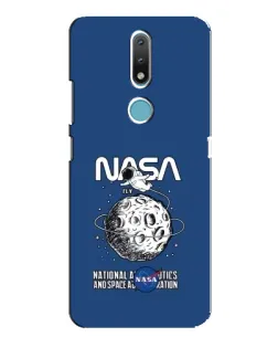 Чехол для Nokia 2.4 с картинкой «NASA — лунная миссия»