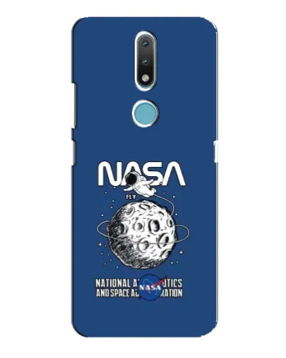 Чехол для Nokia 2.4 с картинкой «NASA — лунная миссия»