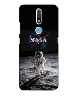 Чехол для Nokia 2.4 с картинкой «Астронавт на Луне»