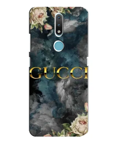 Чехол для Nokia 2.4 с картинкой «Абстрактные цветы Gucci» Чехол для Nokia 2.4 с картинкой «Абстрактные цветы Gucci»