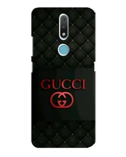 Чехол для Nokia 2.4 с картинкой «Gucci — стеганый черный»