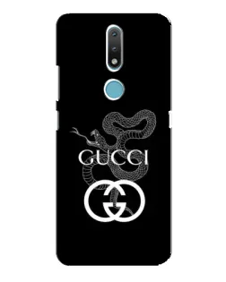 Чехол для Nokia 2.4 с картинкой «Gucci — серебряная змея»
