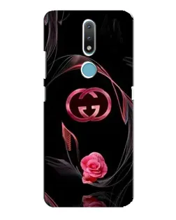 Чехол для Nokia 2.4 с картинкой «Gucci — неоновая роза»