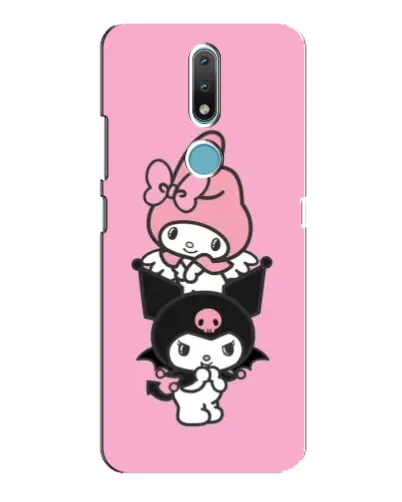 Чехол для Nokia 2.4 с картинкой «My Melody и Kuromi»