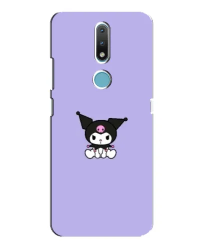 Чехол для Nokia 2.4 с картинкой «Kuromi — фиолетовый минимализм»