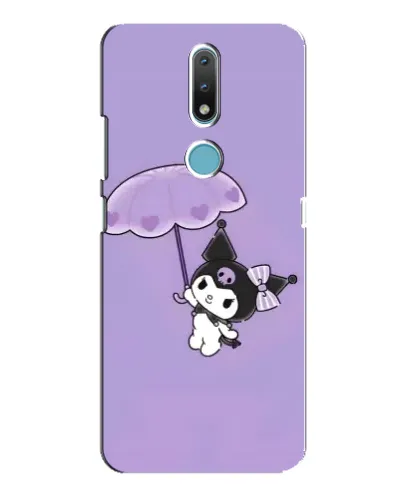 Чехол для Nokia 2.4 с картинкой «Kuromi с зонтиком»