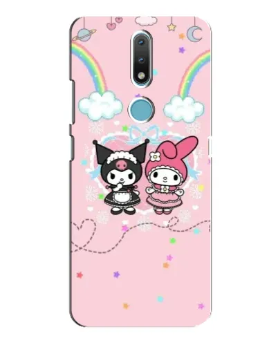 Чехол для Nokia 2.4 с картинкой «My Melody и Kuromi»