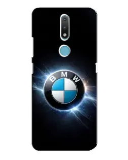 Чехол для Nokia 2.4 с картинкой «BMW — неоновое сияние»