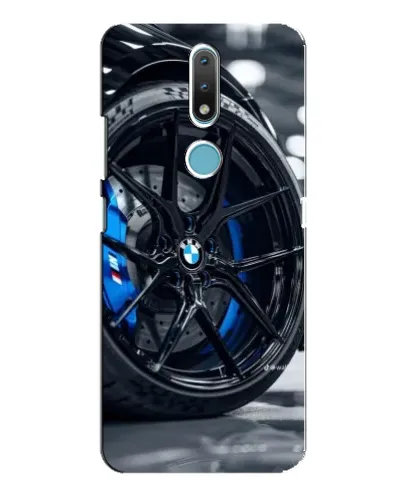 Чехол для Nokia 2.4 с картинкой «Колесо BMW вблизи»
