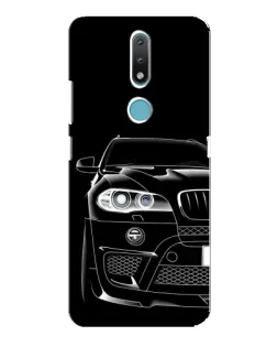 Чехол для Nokia 2.4 с картинкой «Темный силуэт BMW»