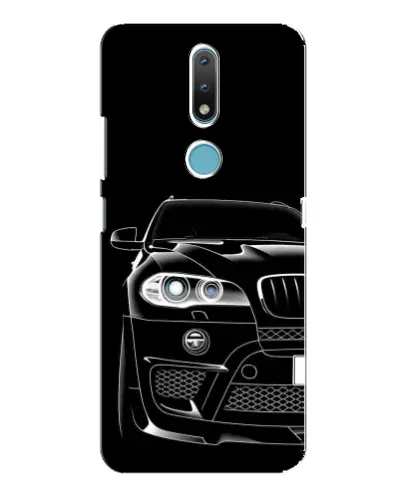 Чехол для Nokia 2.4 с картинкой «Темный силуэт BMW»