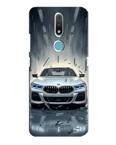 Чехол для Nokia 2.4 с картинкой «BMW в свете фар»