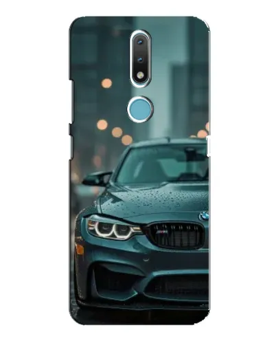 Чехол для Nokia 2.4 с картинкой «BMW в огнях города»