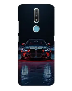 Чехол для Nokia 2.4 с картинкой «BMW на мокрой дороге»