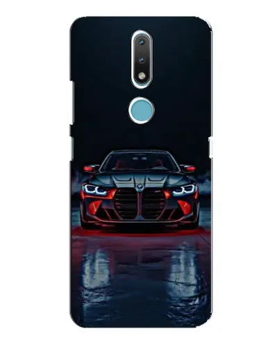 Чехол для Nokia 2.4 с картинкой «BMW на мокрой дороге»