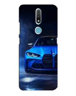 Чехол для Nokia 2.4 с картинкой «Голубая BMW M4»