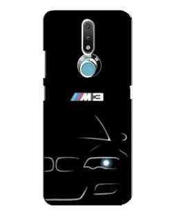 Чехол для Nokia 2.4 с картинкой «Минималистичный принт BMW M3»