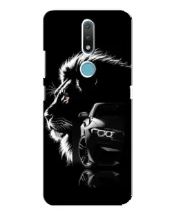 Чехол для Nokia 2.4 с картинкой «BMW и лев»