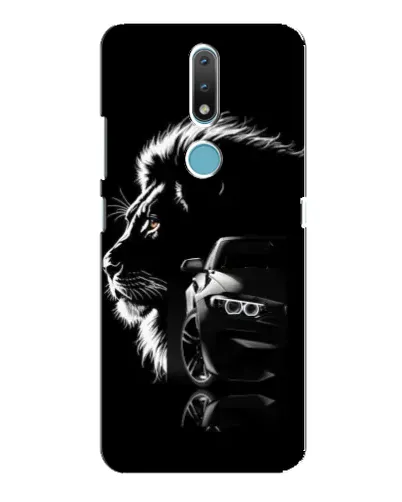 Чехол для Nokia 2.4 с картинкой «BMW и лев»