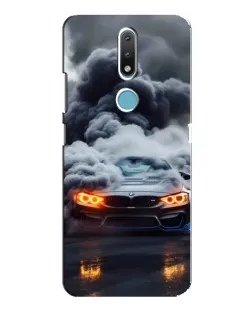 Чехол для Nokia 2.4 с картинкой «BMW в дыму»