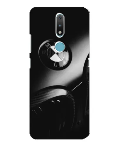 Чехол для Nokia 2.4 с картинкой «Эмблема BMW — макро»
