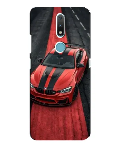 Чехол для Nokia 2.4 с картинкой «BMW на красной дорожке»
