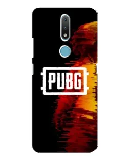 Чехол для Nokia 2.4 с картинкой «Яркий логотип PUBG»
