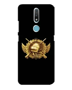 Чехол для Nokia 2.4 с картинкой «PUBG — оранжевый градиент»