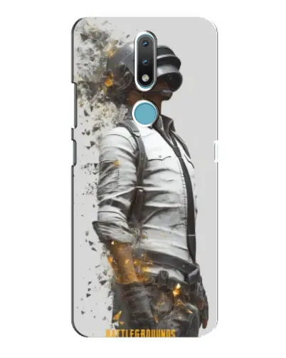 Чехол для Nokia 2.4 с картинкой «PUBG — боец в пыли»