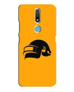 Чехол для Nokia 2.4 с картинкой «PUBG — золотой шлем»