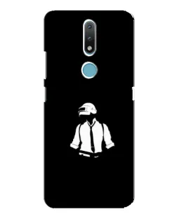 Чехол для Nokia 2.4 с картинкой «PUBG — белый шлем»