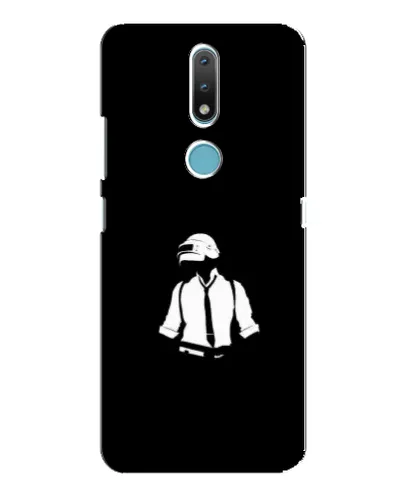 Чехол для Nokia 2.4 с картинкой «PUBG — белый шлем»