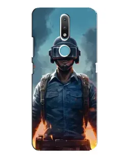 Чехол для Nokia 2.4 с картинкой «PUBG — реалистичный герой»