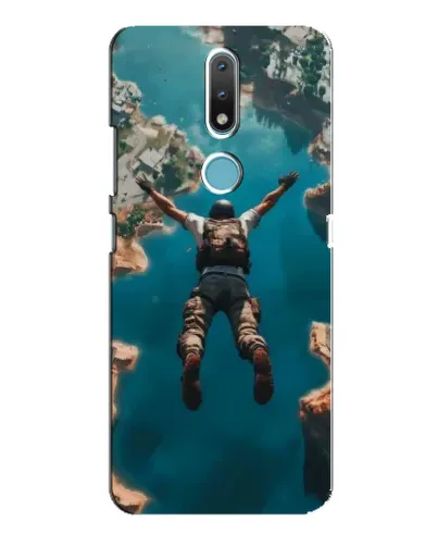 Чехол для Nokia 2.4 с картинкой «PUBG — свободное падение»