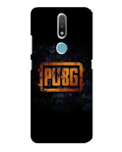 Чехол для Nokia 2.4 с картинкой «PUBG — золотой логотип»