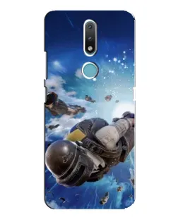 Чехол для Nokia 2.4 с картинкой «Десант PUBG — прыжок»