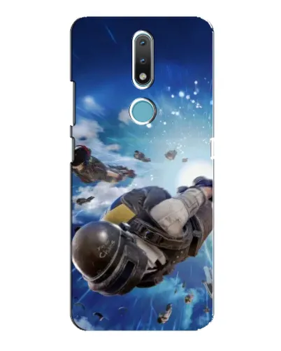 Чехол для Nokia 2.4 с картинкой «Десант PUBG — прыжок»