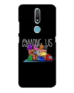 Чехол для Nokia 2.4 с картинкой «Логотип Among Us»