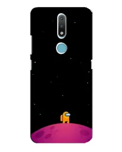 Чехол для Nokia 2.4 с картинкой «Одинокий герой на планете»
