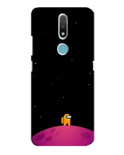 Чехол для Nokia 2.4 с картинкой «Одинокий герой на планете»
