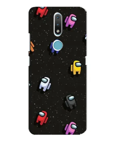 Чехол для Nokia 2.4 с картинкой «Космический паттерн Among Us»