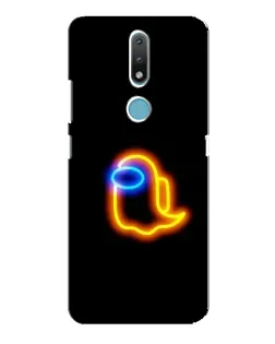 Чехол для Nokia 2.4 с картинкой «Among Us неоновое сияние»