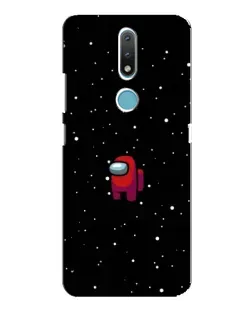 Чехол для Nokia 2.4 с картинкой «Красный Among Us»