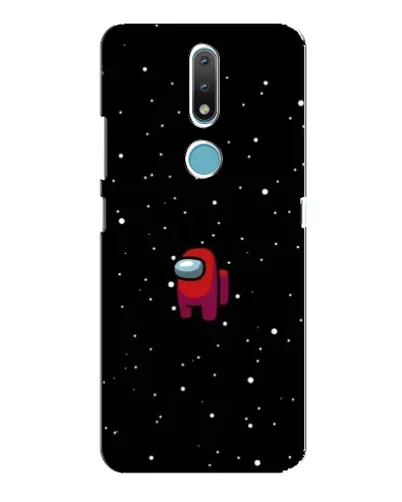 Чехол для Nokia 2.4 с картинкой «Красный Among Us»