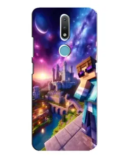Чехол для Nokia 2.4 с картинкой «Стив и космос»
