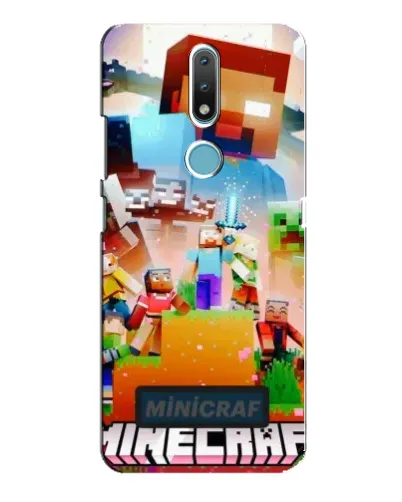 Чехол для Nokia 2.4 с картинкой «Minecraft герои игры»