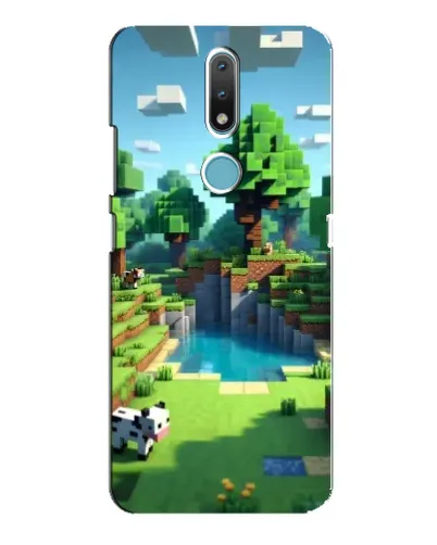 Чехол для Nokia 2.4 с картинкой «Minecraft летний день»
