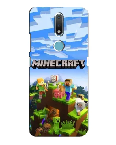 Чехол для Nokia 2.4 с картинкой «Minecraft классический мир»