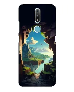 Чехол для Nokia 2.4 с картинкой «Вид из пещеры»